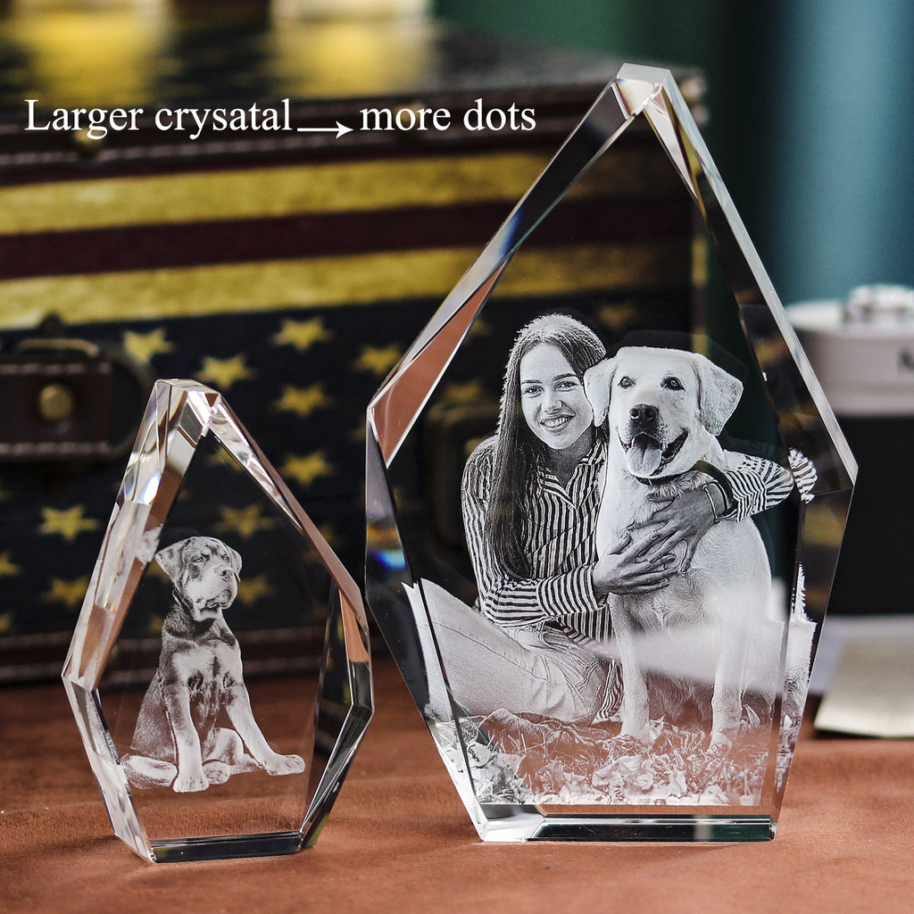 Personalized Pet Memorial Gift for Dogs & Cats - Custom 3D Crystal Photo Keepsake