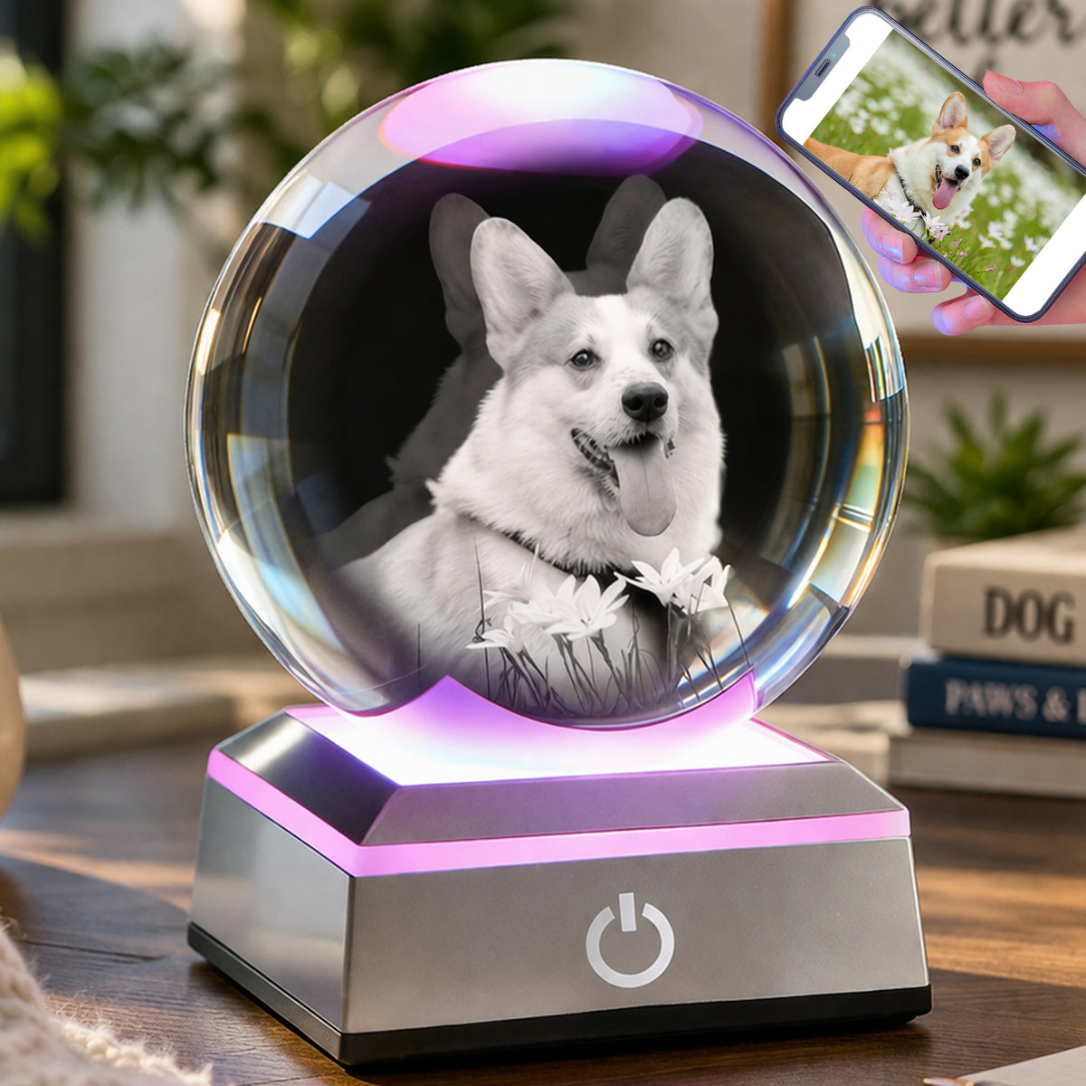 Personalized Pet Memorial Gift for Dogs & Cats - Custom 3D Crystal Photo Keepsake