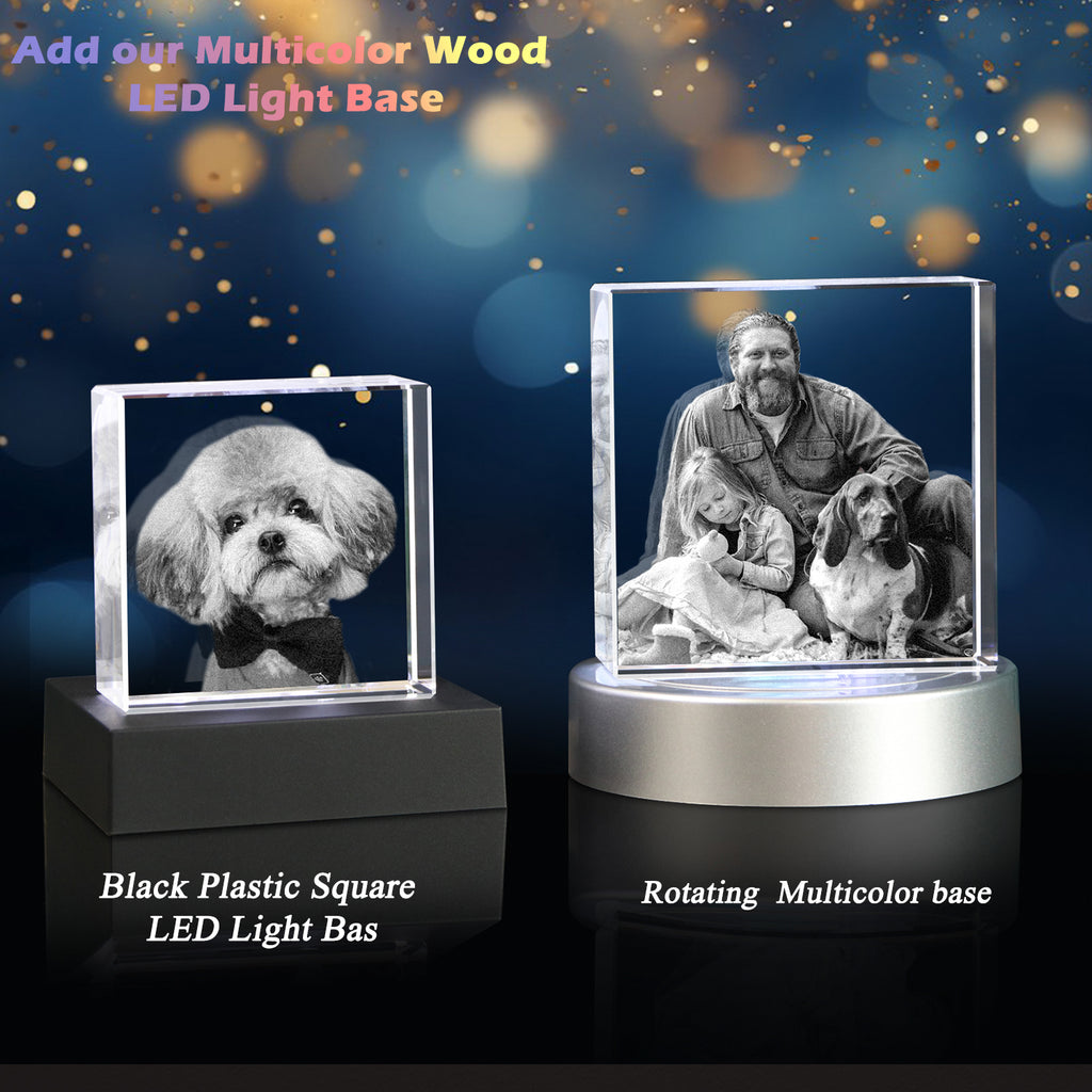 Personalized Pet Memorial Gift for Dogs & Cats - Custom 3D Crystal Photo Keepsake