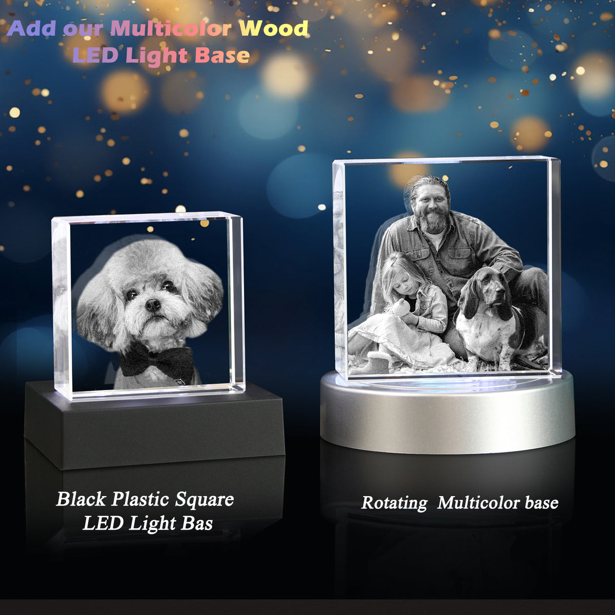 Personalized Pet Memorial Gift for Dogs & Cats - Custom 3D Crystal Photo Keepsake