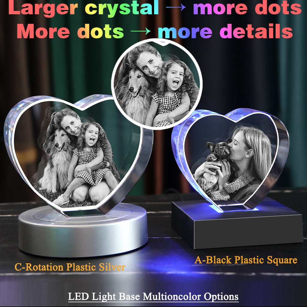 Personalized Pet Memorial Gift for Dogs & Cats - Custom 3D Crystal Photo Keepsake